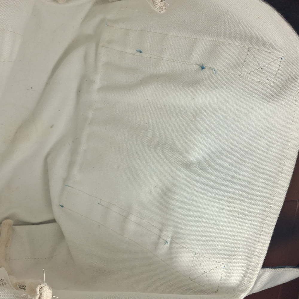 Black Dog Canvas Tote Bag with Blue Accents - Picture 6 of 8